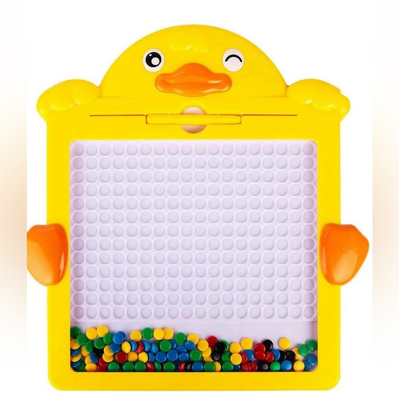 Duck🐥Doodle Board w Magnetic🧲Pen🖊️& Colourful🌈Beads🧿for Kids👦🏻👧🏻 - Picture 7 of 10